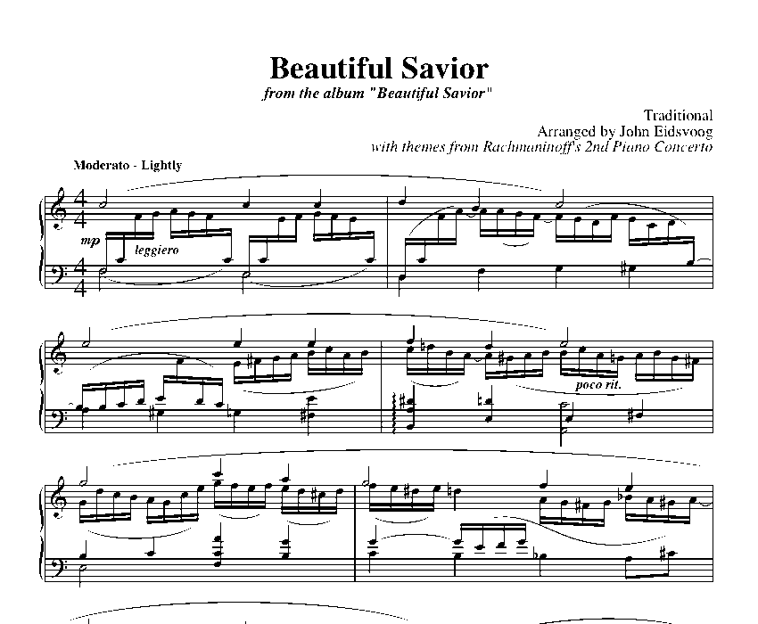 Beautiful Savior (sheet music)